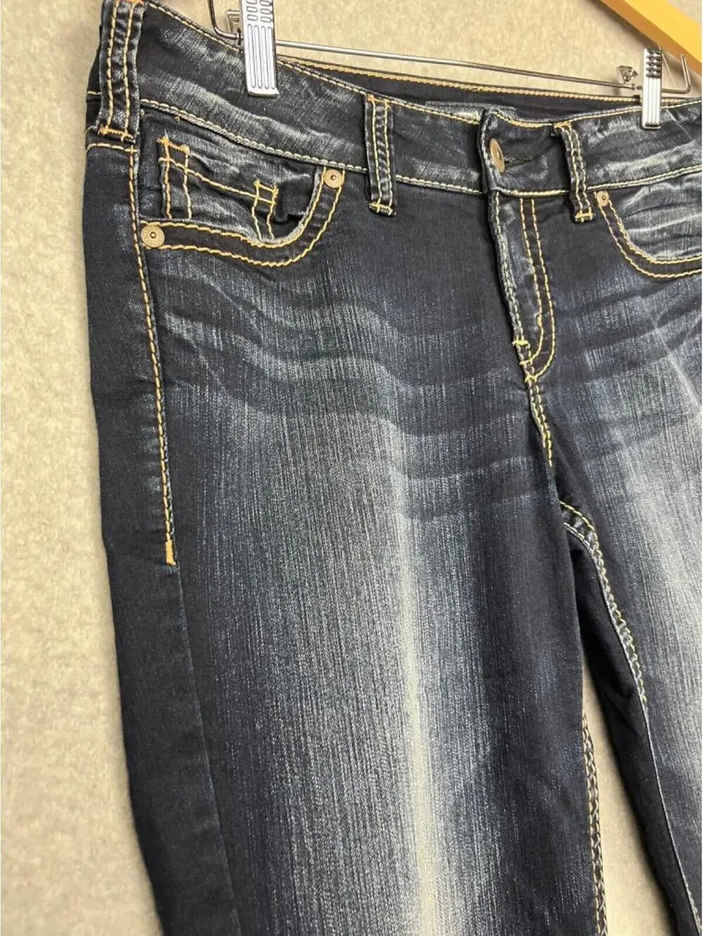Silver Jeans Suki Super Stretch Mid Slim Boot Jeans W30 L33 Dark Wash Western
